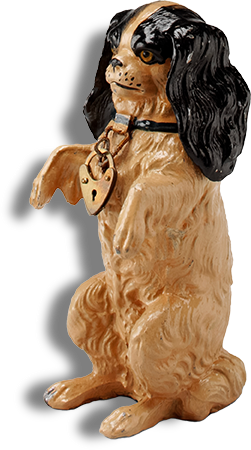 Porcelain dog figurine