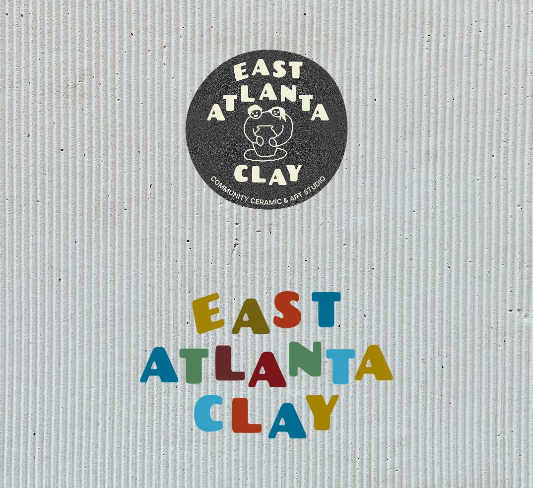 Two different logo variations as part of East Atlanta Clay's bigger branding project