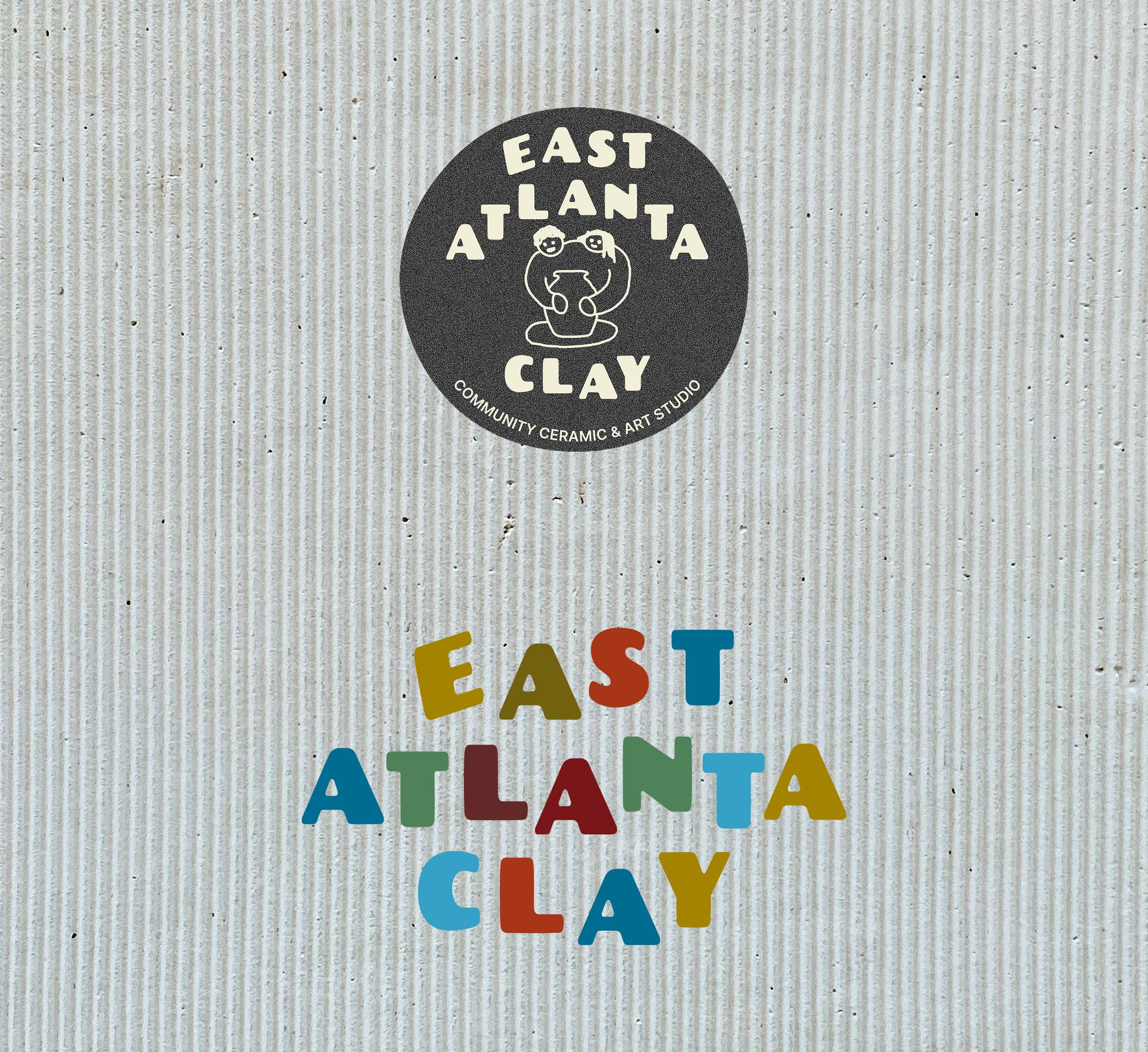 Two different logo variations as part of East Atlanta Clay's bigger branding project