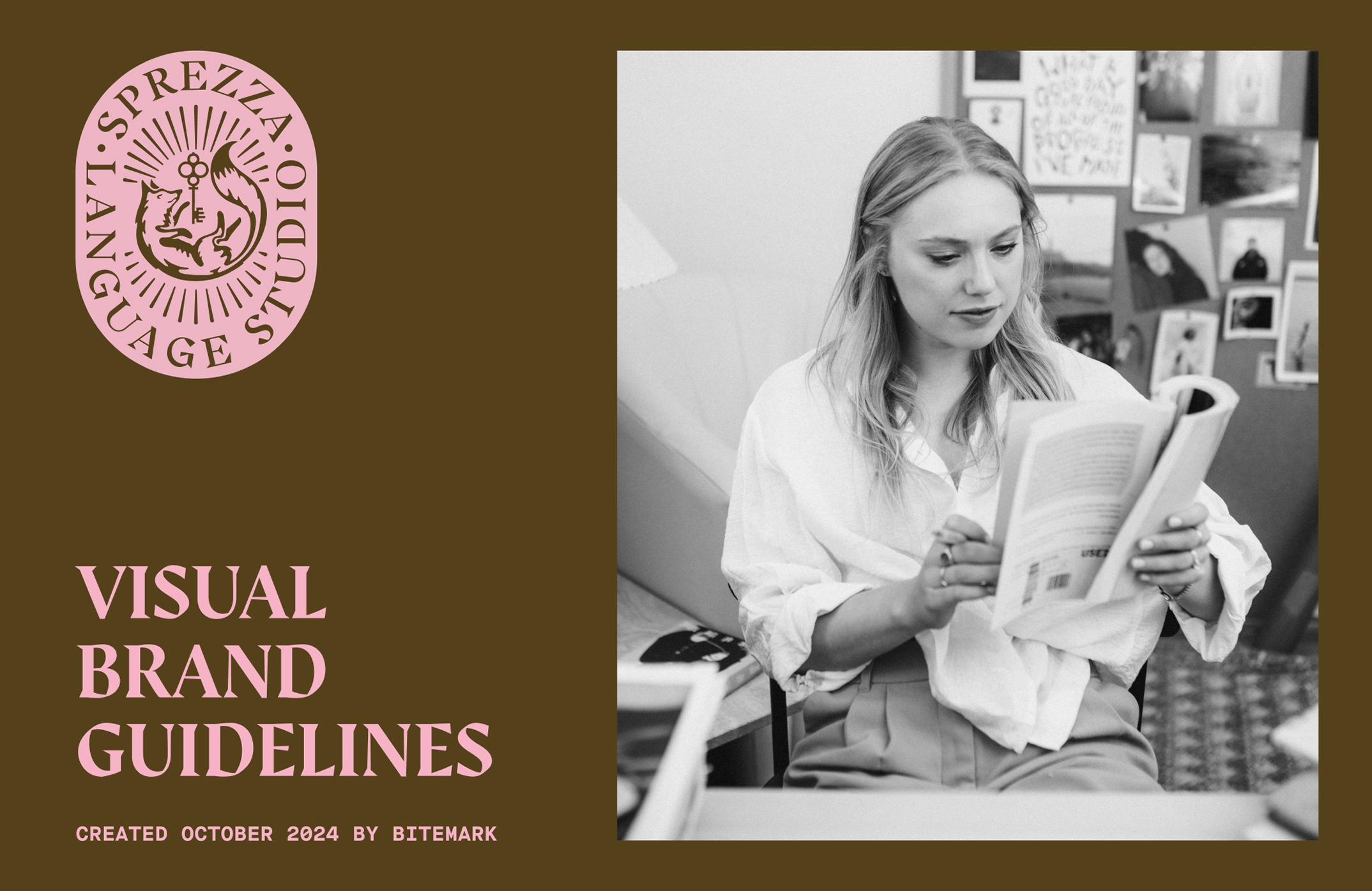 A look into Sprezza's brand style guide by Bitemark